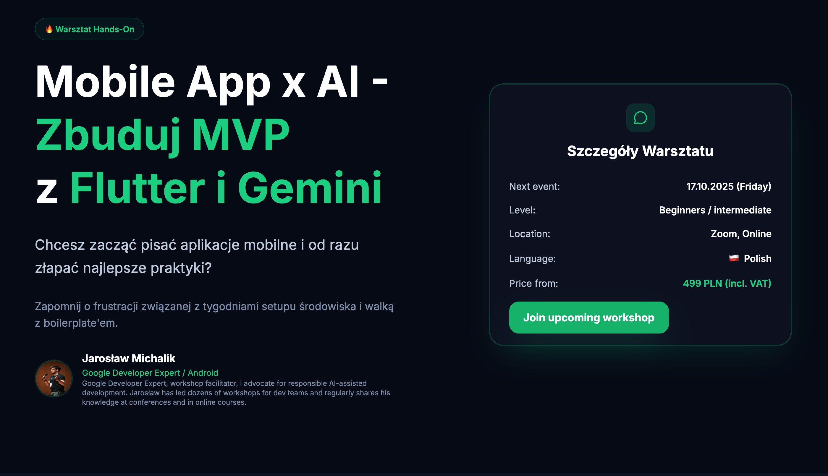 Mobile App x AI - Budowanie MVP z Flutter i Gemini w 3 Godziny | Nowoczesny Dev